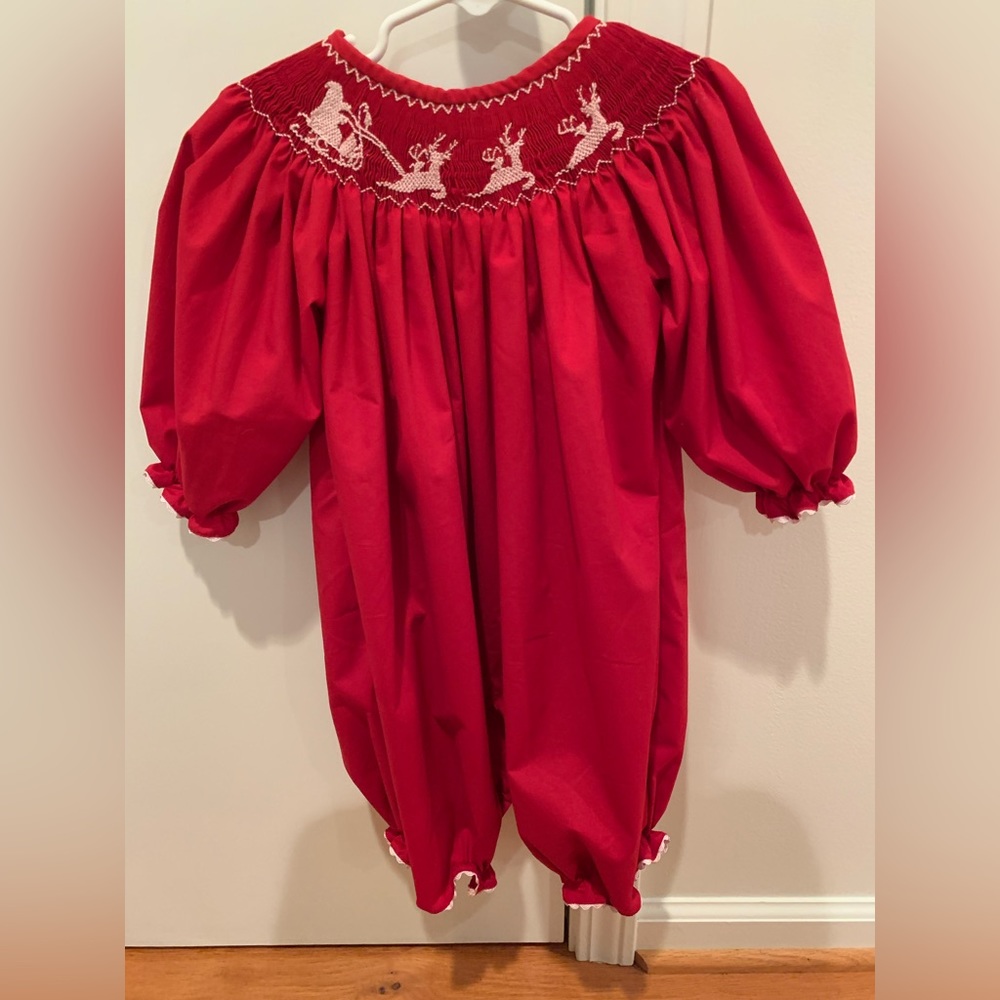 Smocked Santa Christmas Jumper